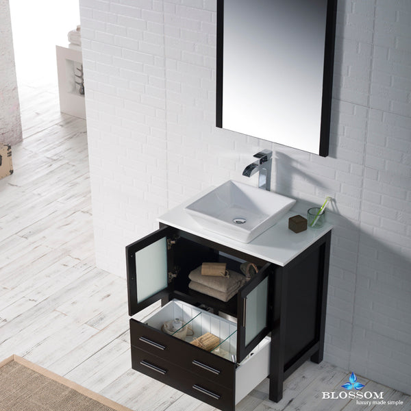 Sydney 30" Vanity Set with Vessel Sink and Mirror