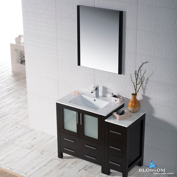 Sydney 42" Vanity Set with Side Cabinet