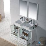Sydney 48" Double Vanity Set with Vessel Sinks and Mirrors