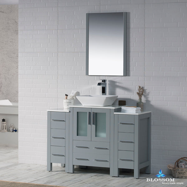 Sydney 48" Vanity Set with Vessel Sink and Double Side Cabinets