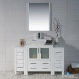 Sydney 54" Vanity Set with Vessel Sink and Double Side Cabinets