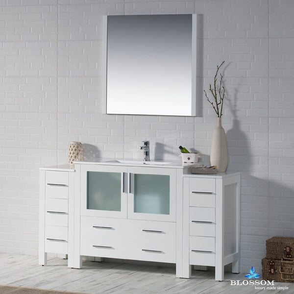 Sydney 60" Vanity Set with Double Side Cabinets