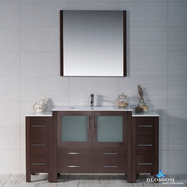 Sydney 60" Vanity Set with Double Side Cabinets