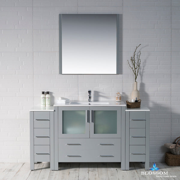 Sydney 60" Vanity Set with Double Side Cabinets