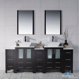 Sydney 84" Vanity Set with Vessel Sink and Double Side Cabinets