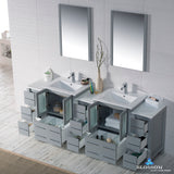 Sydney 84" Vanity Set with Double Side Cabinets
