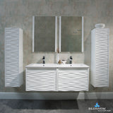 Paris 48" Double Vanity Set with Side Cabinets