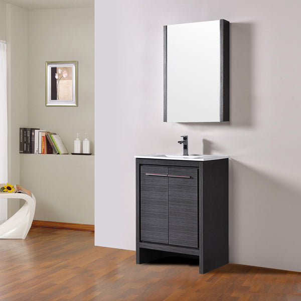 Milan 24" Vanity - Silver Grey