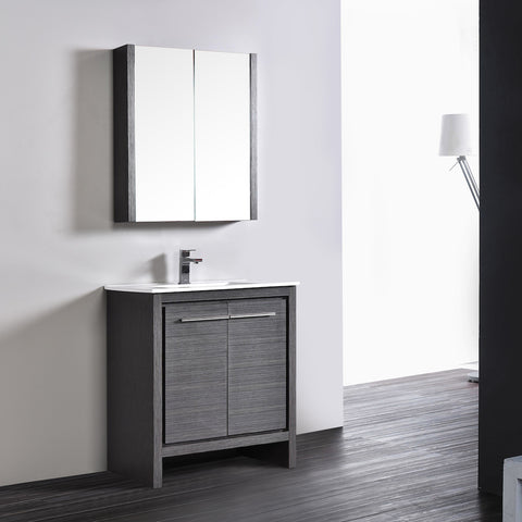 Milan 30" Vanity - Silver Grey