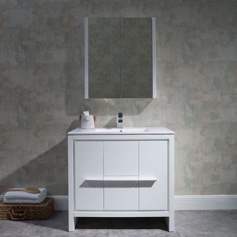 Milan 36" Vanity - Glossy White