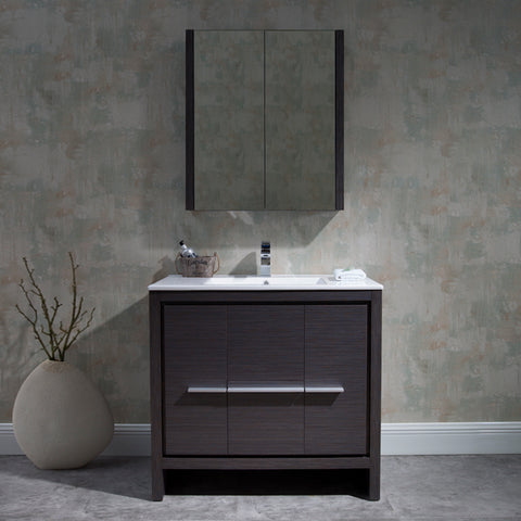 Milan 36" Vanity - Silver Grey