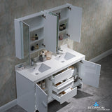 Milan 60" Double Vanity Set with Medicine Cabinets