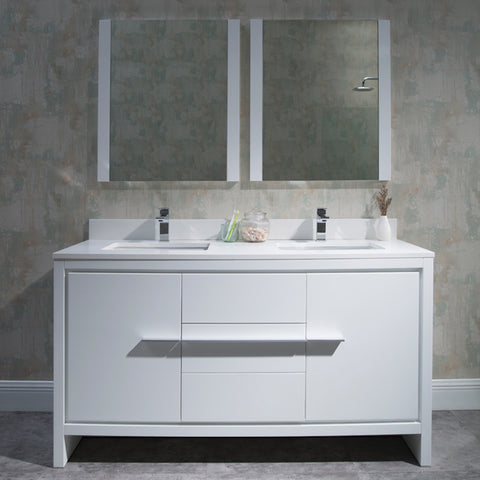 Milan 60" Vanity - Glossy White
