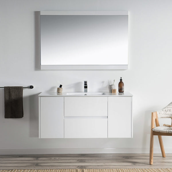 Valencia 48" Vanity Single Sink - Glossy White