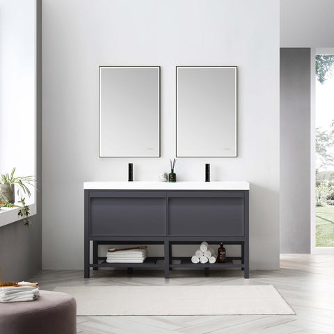 Vienna - 60" Vanity -Matte Grey