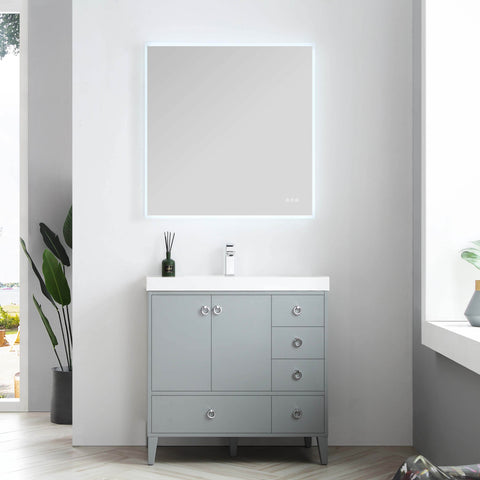 Lyon - 36" Vanity - Metal Grey