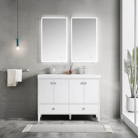 Lyon - 48" Vanity Double Sink - Matte White