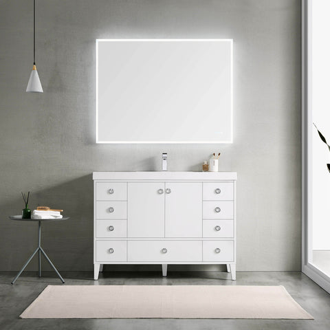 Lyon - 48" Vanity Single Sink - Matte White