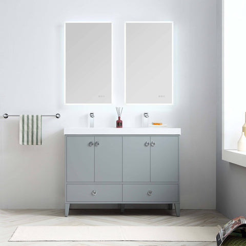 Lyon - 48" Vanity Double Sink - Metal Grey