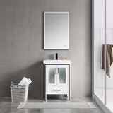 Birmingham - 24" Vanity - Glossy White with Black Trim