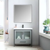 Birmingham - 36" Vanity - Metal Grey with Black Trim