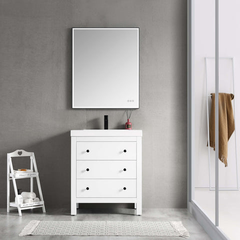 York - 30" Vanity - Matte White