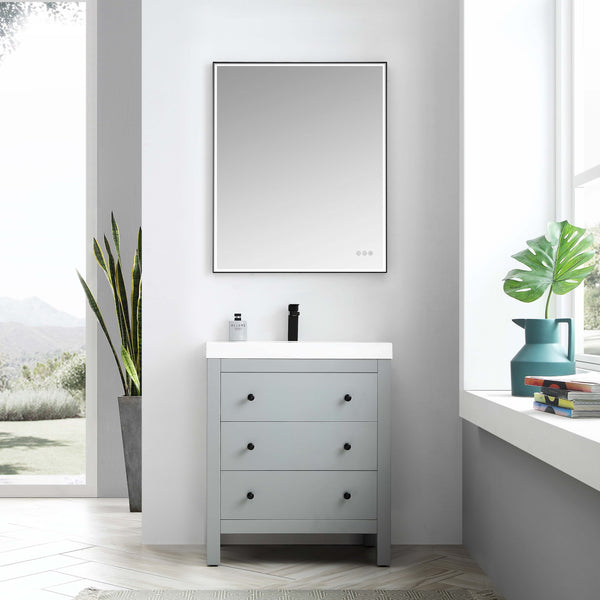 York - 30" Vanity - Metal Grey