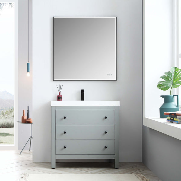 York - 36" Vanity - Metal Grey