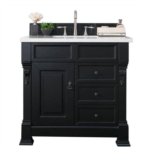Brookfield 36" Single Cabinet w/ Drawers, Antique Black