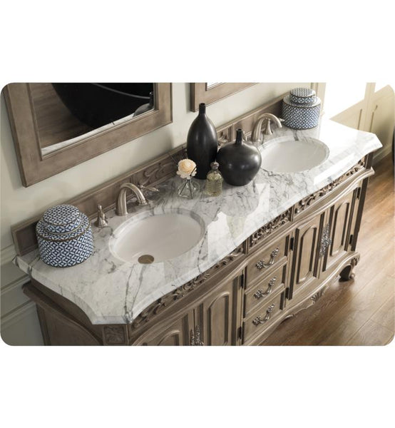 Riviera 72" Double Vanity, Empire Gray