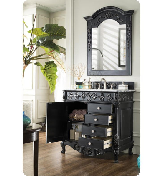 St. James 36" Single Vanity, Empire Black