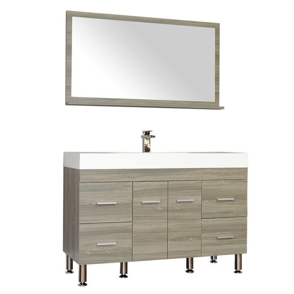 Ripley 47" Single Modern Bathroom Vanity in Gray without Mirror