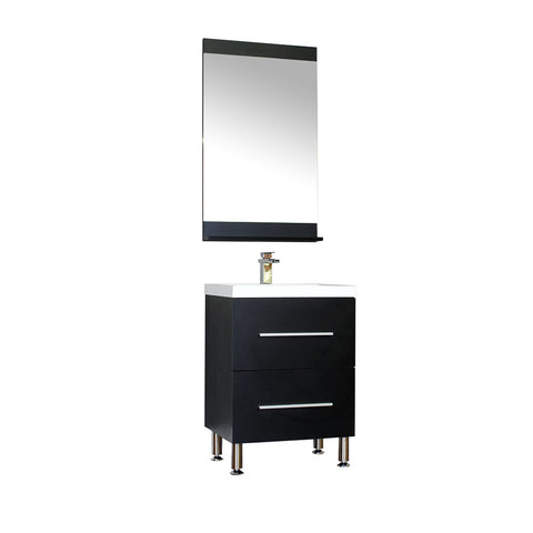 Ripley 24" Single Modern Bathroom Vanity in Black without Mirror