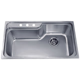 Dawn? Top Mount Single Bowl Sink with Three Pre-cut Faucet Holes