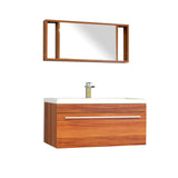 Ripley 36" Single Wall Mount Modern Bathroom Vanity in Cherry without Mirror