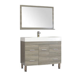 Ripley 39" Single Modern Bathroom Vanity in Gray without Mirror