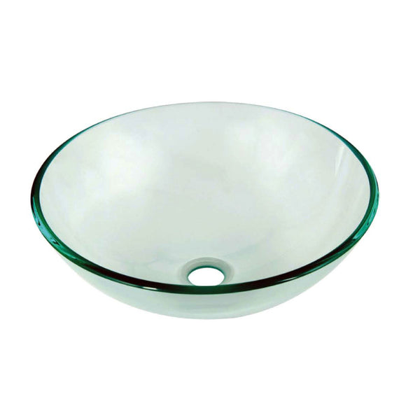 Dawn? Tempered glass vessel sink-round shape, clear glass