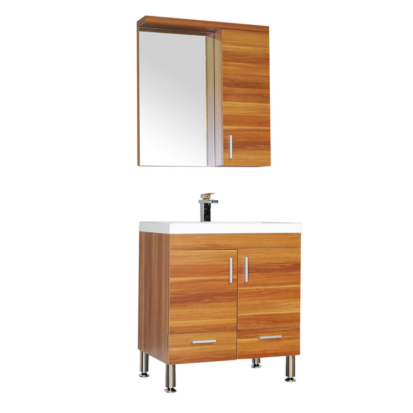 Ripley 30" Single Modern Bathroom Vanity in Cherry without Mirror
