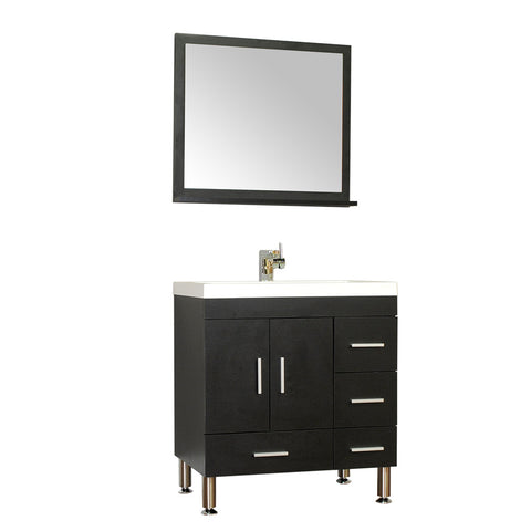 Ripley 30" Single Modern Bathroom Vanity Black without Mirror