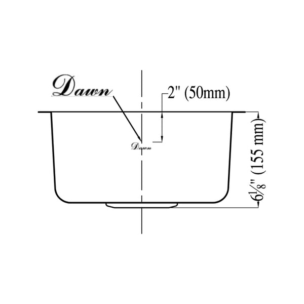 Dawn? Undermount Single Bowl Bar Sink 