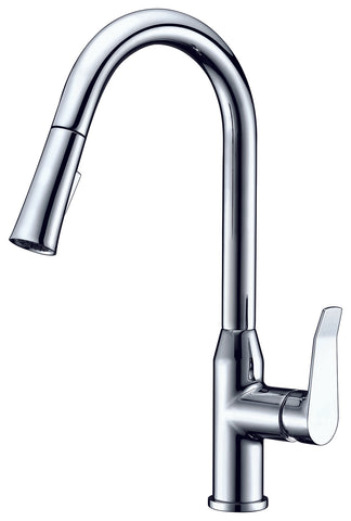 Dawn? Single-lever pull-down spray kitchen faucet, Chrome