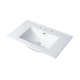 Ceramic Basin 30''x18'' Top-Mount-3 holes-8''