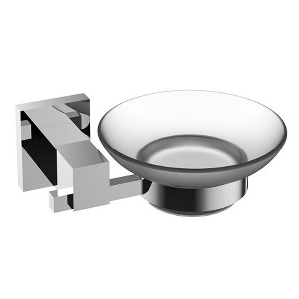 Eviva Panera? Frosted Glass Soap Dish, Holds As a Wall Mount (Brushed Nickel), Bathroom Soap Holders