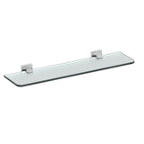 Eviva Klim Glass Shelf Wall Mount (Brushed Nickel) Bathroom Accessories