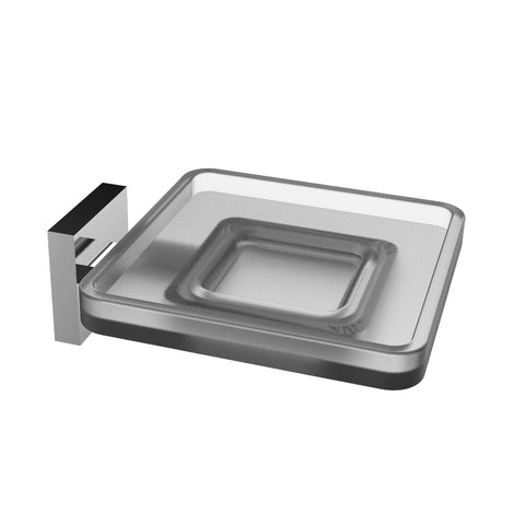 Eviva Plater? Glass Soap Holder Wall Mount (Brushed Nickel)