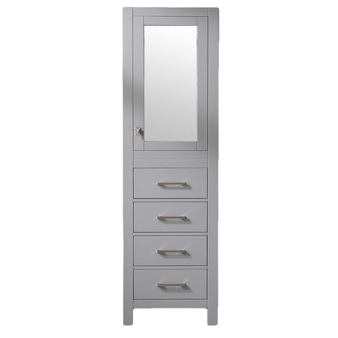 Eviva Lugano 72" Cement Gray Modern Double Sink Bathroom Vanity w/ White Integrated Top
