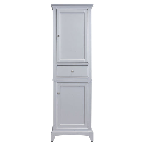 Eviva Elite Stamford? 24" Grey Solid Wood Side/Linen Bathroom Cabinet