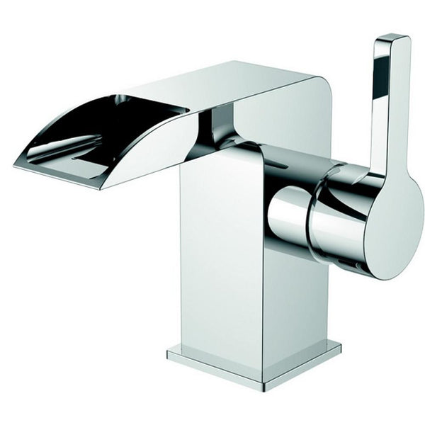 EVIVA Jaida C.? Water-fall Single Handle (Lever) Bathroom Sink Faucet (Chrome) 