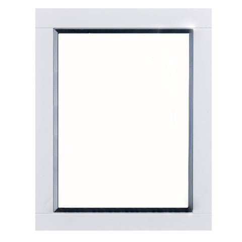 Eviva Aberdeen? 24" White Framed Bathroom Wall Mirror