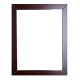 Eviva New York Bathroom Vanity Mirror Full Frame Teak 24X31 Wall Mount 